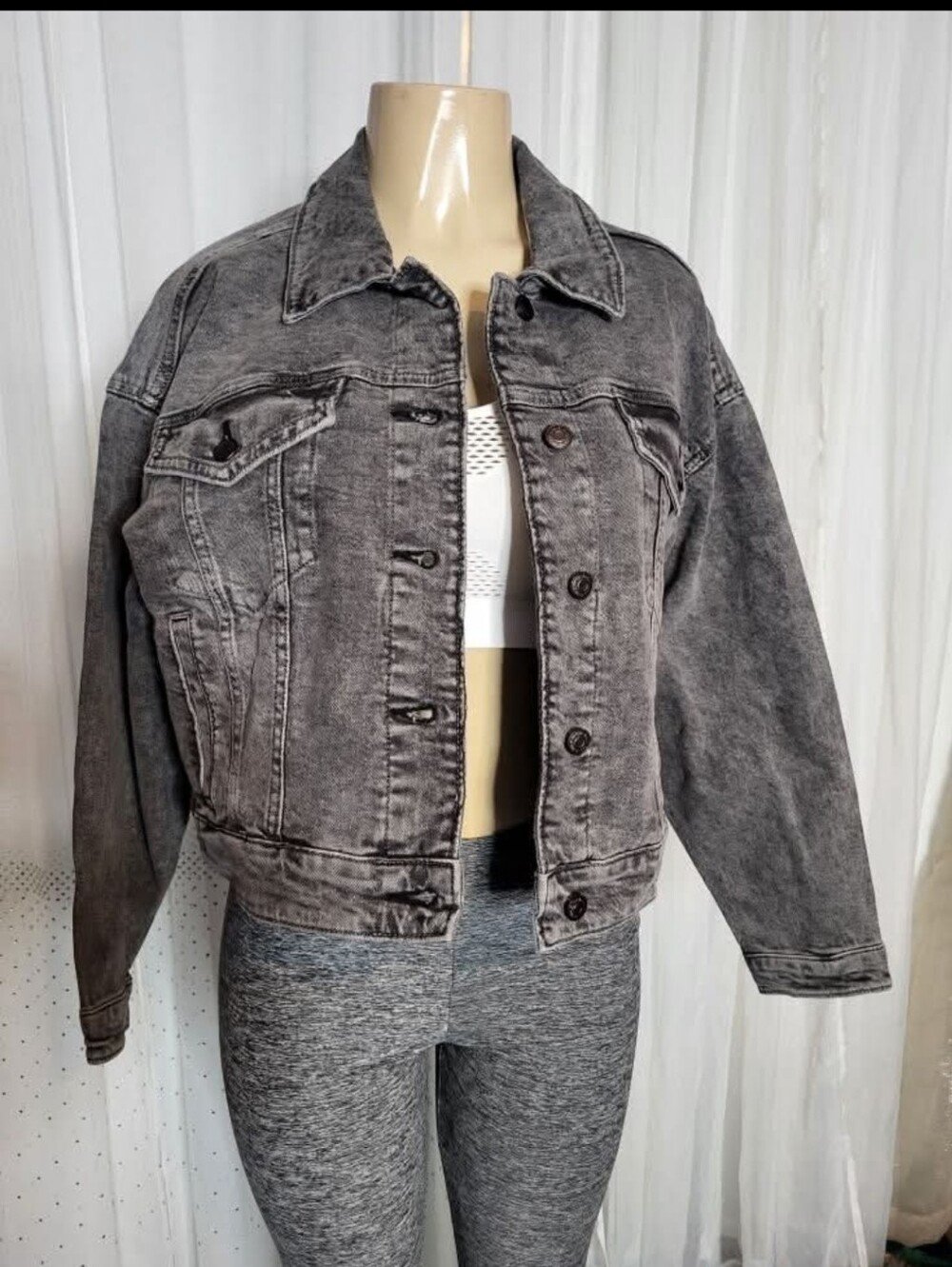 wild fable Gray Washed Denim Jacket